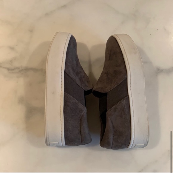 Vince Warren Slip-on Platform Grey Suede Sneaker - Picture 6 of 14